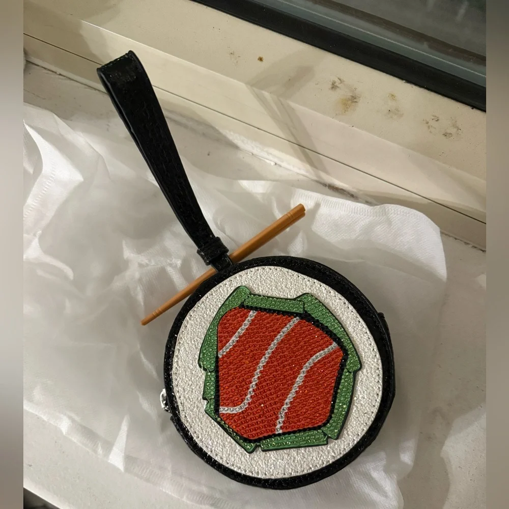 Rhinestone Sushi Roll Wristlet - Picture 1 of 2